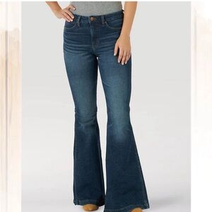 Wrangler Women's Dark Blue Flare Jeans